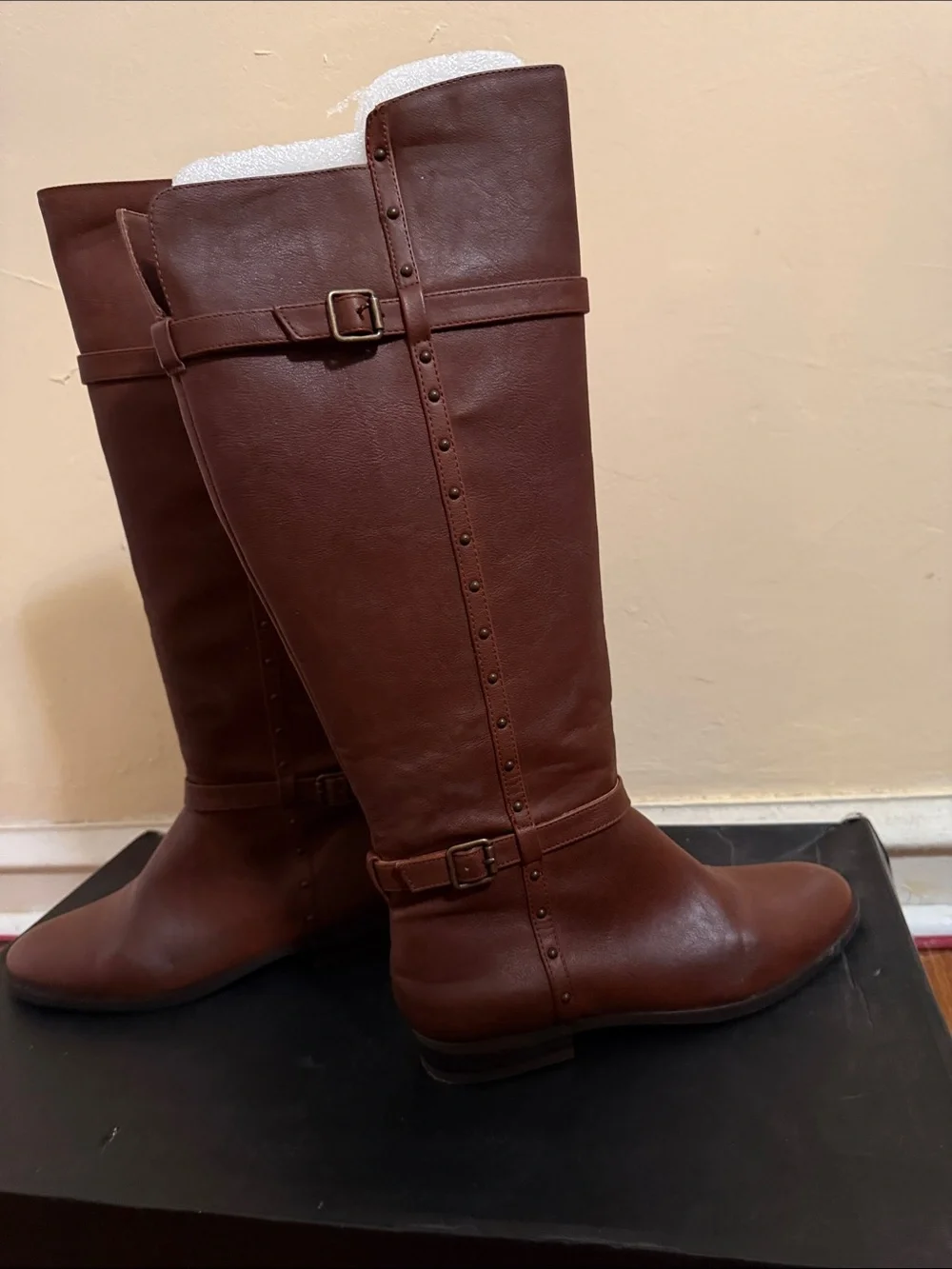 INC International Concepts Chestnut Brown Over-the-Knee Riding Boots